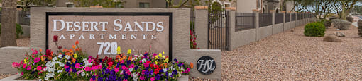 Desert Sands community entrance sign.