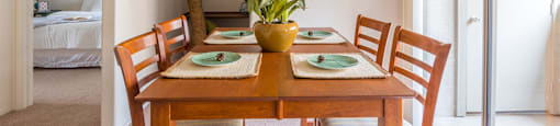 Desert Sands dining area near back sliding door.