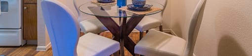 Enclave dining area with table an nice décor