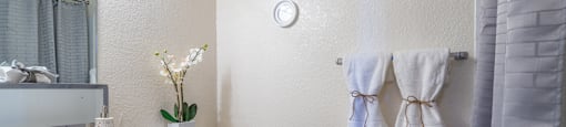 Somerpointe bathroom with vanity sink and large tub