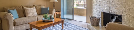 Catalina Canyon large living room with back sliding door.