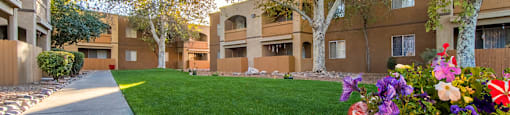Tanglewood outside view with nice lush landscape throughout