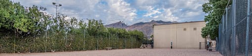 Foothills outside view of pet friendly area with fencing