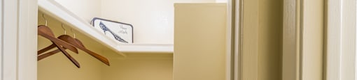 Enclave closet with plenty of space and shelves