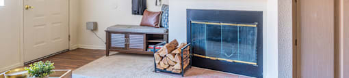 Villas at Montebella living room with nice cozy fireplace