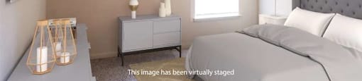 Bedroom with lots of natural lighting