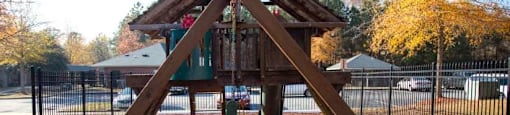 Playground with a swing set