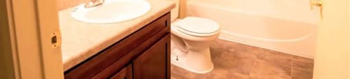 Sparkling white bathrooms