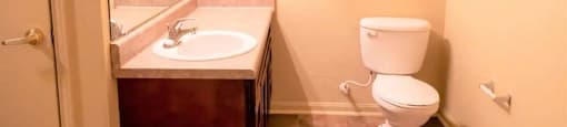 Spacious bathrooms with plenty of counter space