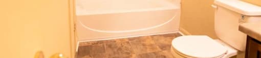 Sparkling white bathrooms