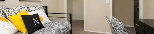 Bedroom with a spacious walk in closet