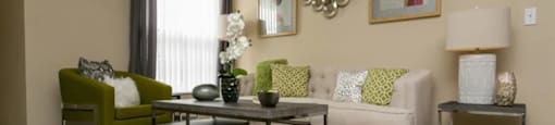 Living room area with plush carpeting