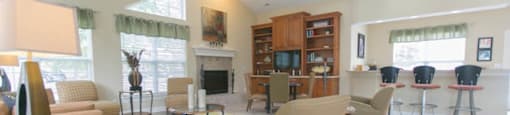 Sitting area in our clubhouse leasing center