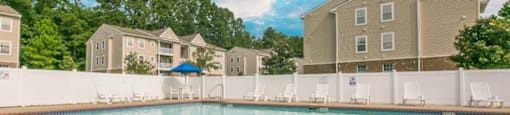 Sun sparkling pool for our residents to enjoy