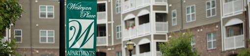 Stylish buildings at Wesleyan Senior Apartments