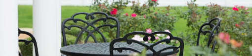 Surround yourself with the beautiful landscaping on the patio