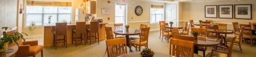 Stylish décor in our lovely community room