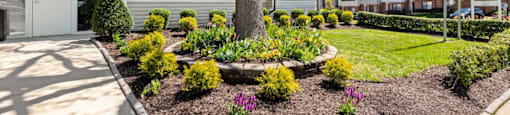 Exterior of Management Office  at Greene Hills Estates, Springfield, VA With Landscaping.