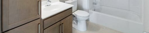 Designer Bathroom With Extra Storage at Pok Oi Residences, Boston, MA, 02111