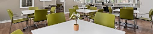 Resident Community Room with TV, Tables and Seating. at Greene Hills Estates, Springfield, VA, 22153