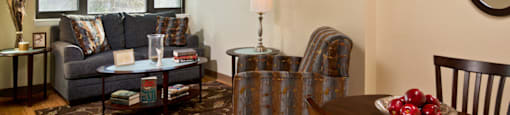 Living Room at Ohav Sholom Apartments in Albany, NY.