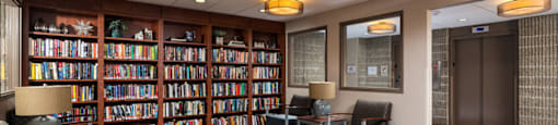 Library at Ohav Sholom Apartments in Albany, NY.