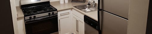 Fully Appliance Kitchen at Stratton Hill Park Apartments in Worcester, MA.