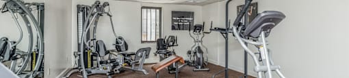 Fitness Center With Equipment For Resident Usage, Highland Plaza, Pittsburgh PA.