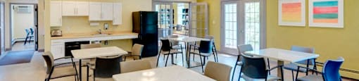 Dining Area With Tables at Summerhill Glen, Maynard, MA, 01754