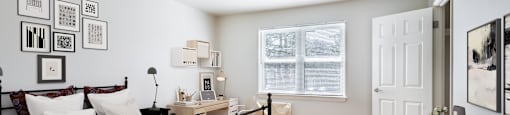 Bedrooms With Windows at Georgetowne Homes Apartments, Hyde Park, Massachusetts