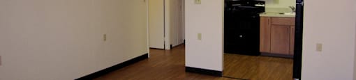 Open Floor Plan Of Living Room and Kitchen at Park Tower Apartments, Philadelphia, Pennsylvania