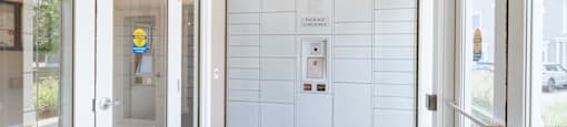 Locker Room at The Elm at Island Creek Village in Duxbury, MA.