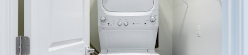 Washer and Dryer at The Elm at Island Creek Village in Duxbury, MA.