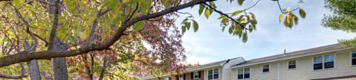 Exterior view of apartment at Georgetowne Homes Apartments, Hyde Park, NY, 02136