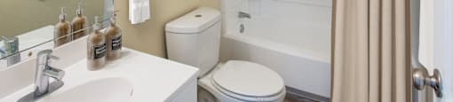 a bathroom with a shower and a sink and a toiletat North Stoughton Village, Massachusetts, 02072