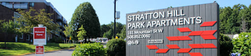 Monument Signage At Stratton Hill Apartments In Worcester, MA.