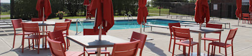 Beautiful Pool And Lounge Area For Residents Usage  at Stratton Hill Park Apartments, Worcester, MA