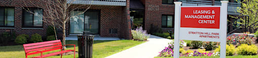 Monument Signage At Stratton Hill Apartments In Worcester, MA.