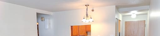 Open Living Room Floor Plan with Breakfast Bar to Kitchen. at Montani Towers, Wheeling, WV