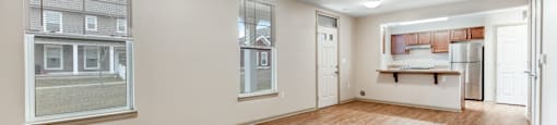 Two Bedroom Townhouse Floor Plan at Niagara Square, Buffalo, 14201