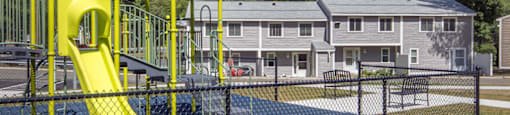 Outdoor Playground at at Palmer Green Estates in Palmer, MA.