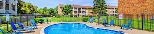 the swimming pool at our apartments