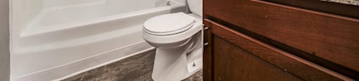 a bathroom with a toilet sink and bathtub