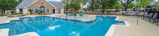 take a dip in the resort style pool at villas at houston levee west apartments
