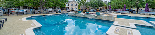 take a dip in the resort style pool at villas at houston levee west apartments