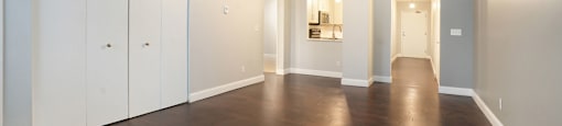 The Lofts Apartments In Grand Rapids, MI Spacious living room with Hardwood Floors