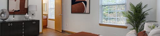 Savannah Trace Townhome main bedroom with private bathroom