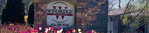 Windridge Entrance Sign Tulips