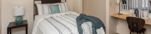 Bedroom With Adequate Storage at Highland Village Apartments, Flagstaff, AZ, 86001