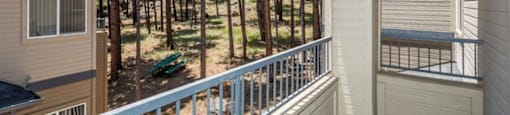 Large Balcony at Highland Village Apartments, Flagstaff, AZ, 86001
